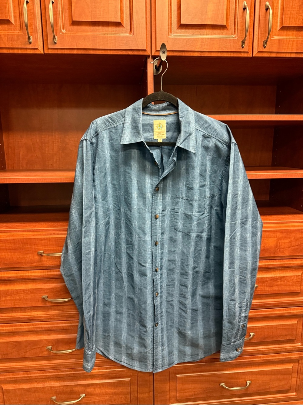 Territory Ahead Blue Textured Button-Up Shirt